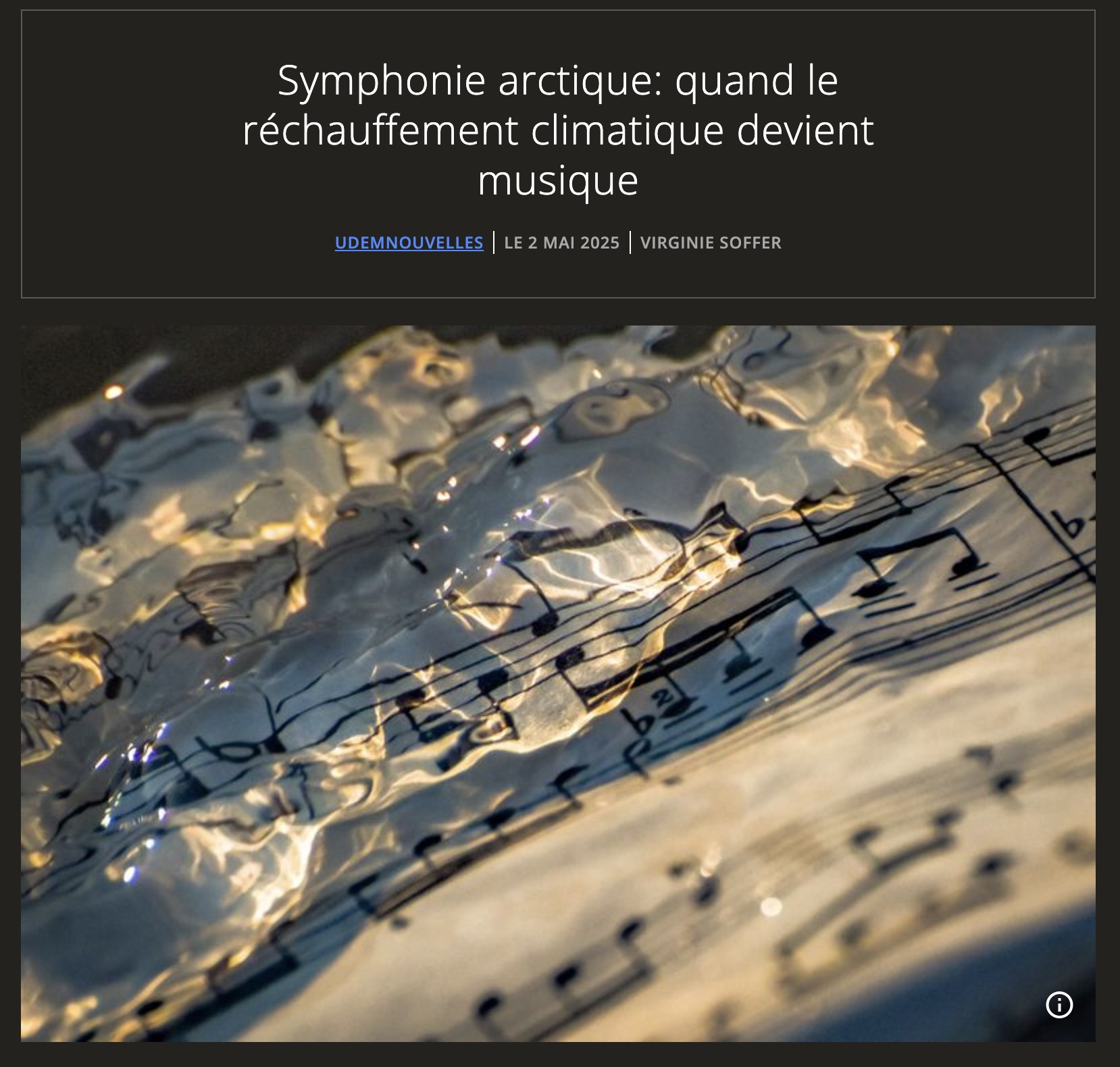 Quand les données climatiques deviennent musique